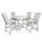 Highwood Usa Weatherly 5pc Round Counter Height Outdoor Patio Furniture Dining Set AD-CNW48-WHE - alternate 1
